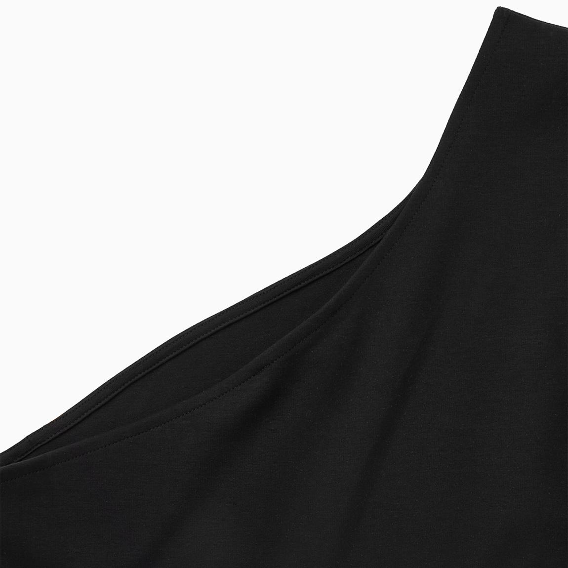 Black Asymmetric Mita Dress main product photo