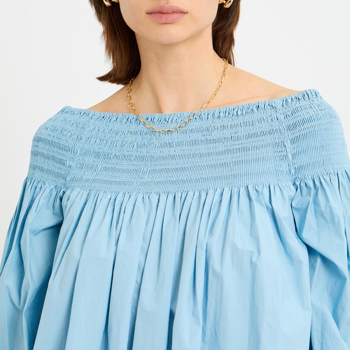Powder Blue Borabot Smock Blouse main product photo