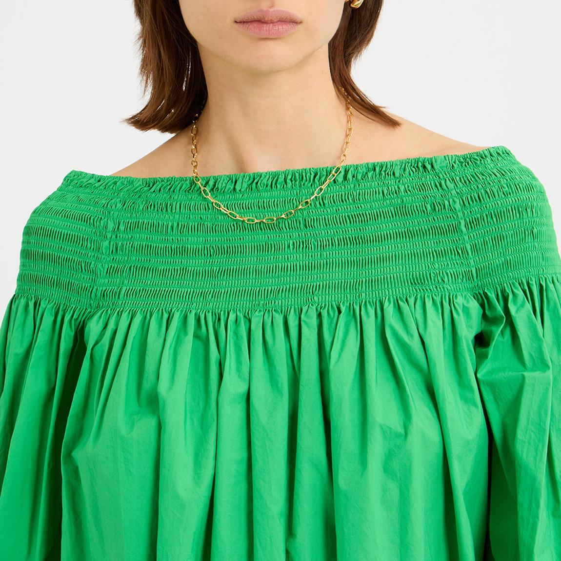 Bright Green Borabot Smock Blouse main product photo