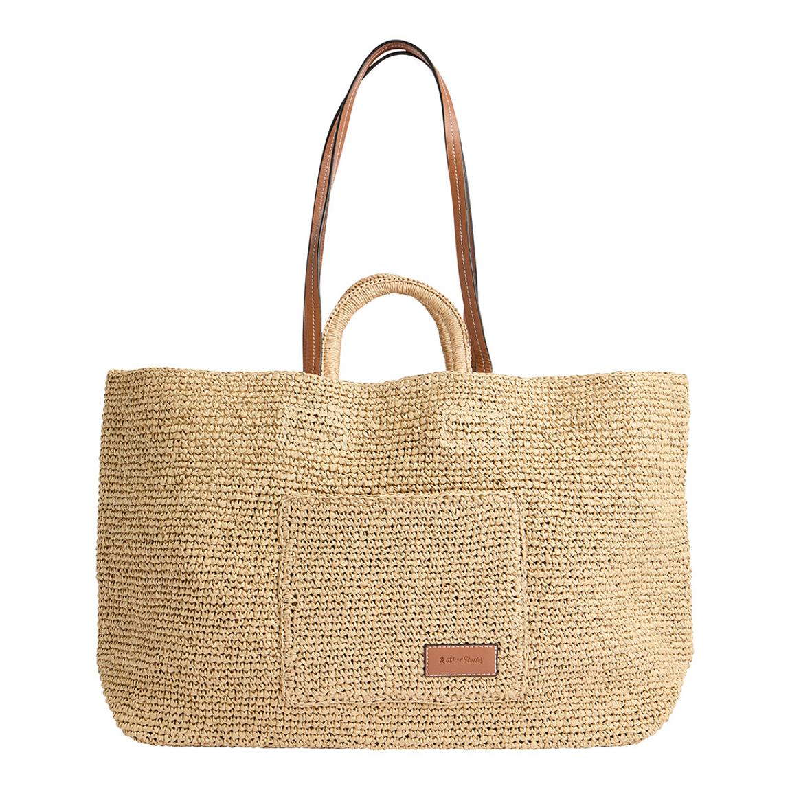 Natural Woven Straw Tote main product photo