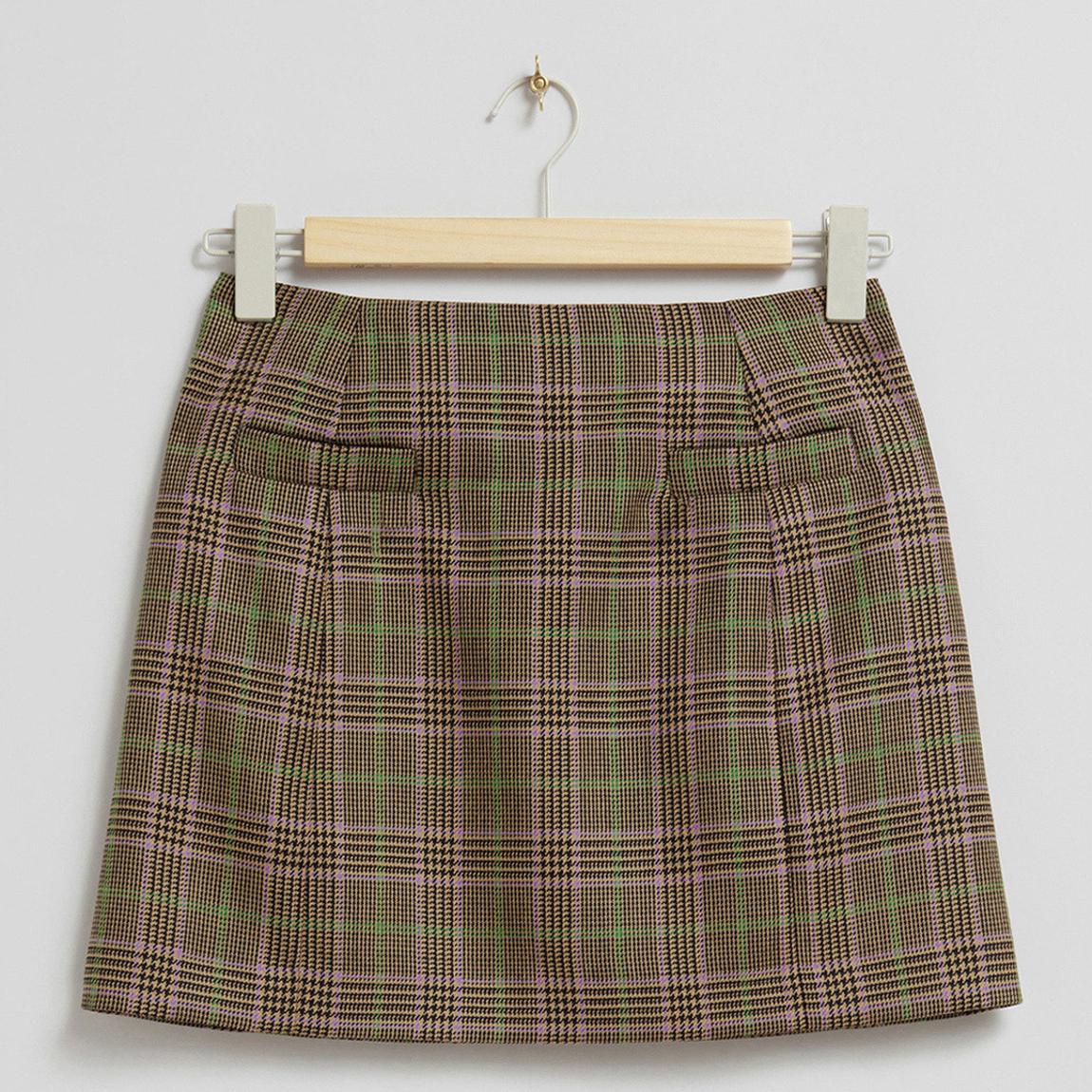 Multi Wool Check Mini Skirt main product photo