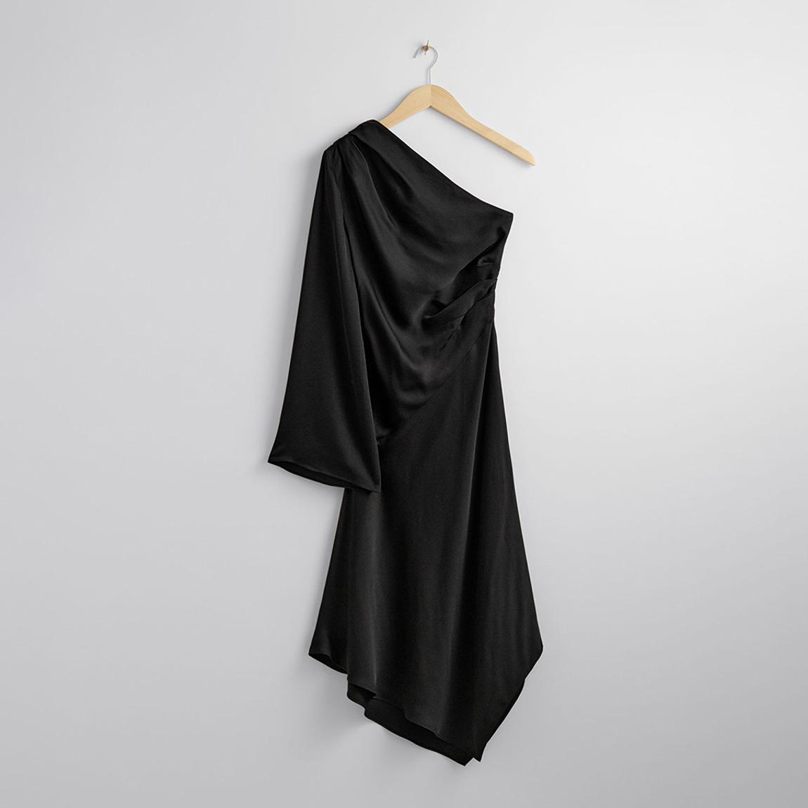 midi formal black dress for women Madison A-Line Midi Dress main image 1