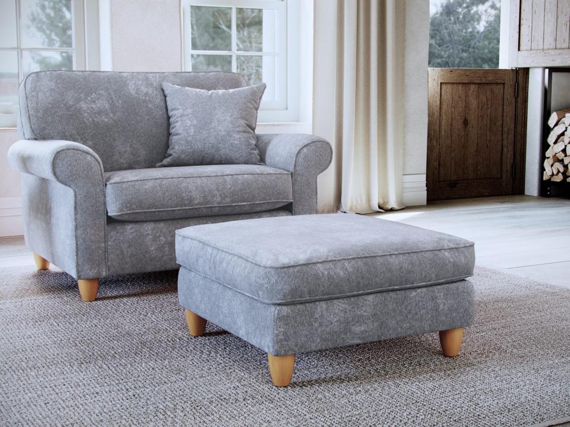Abingdon Footstool Glory Anthracite main product photo