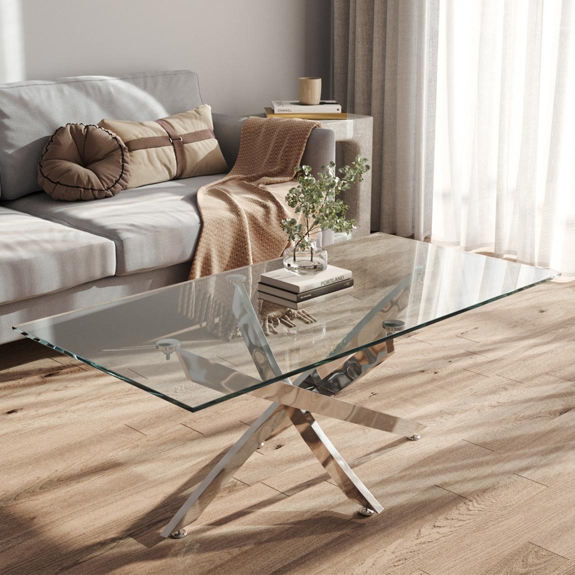 Tempered Glass Coffee End Table main product photo