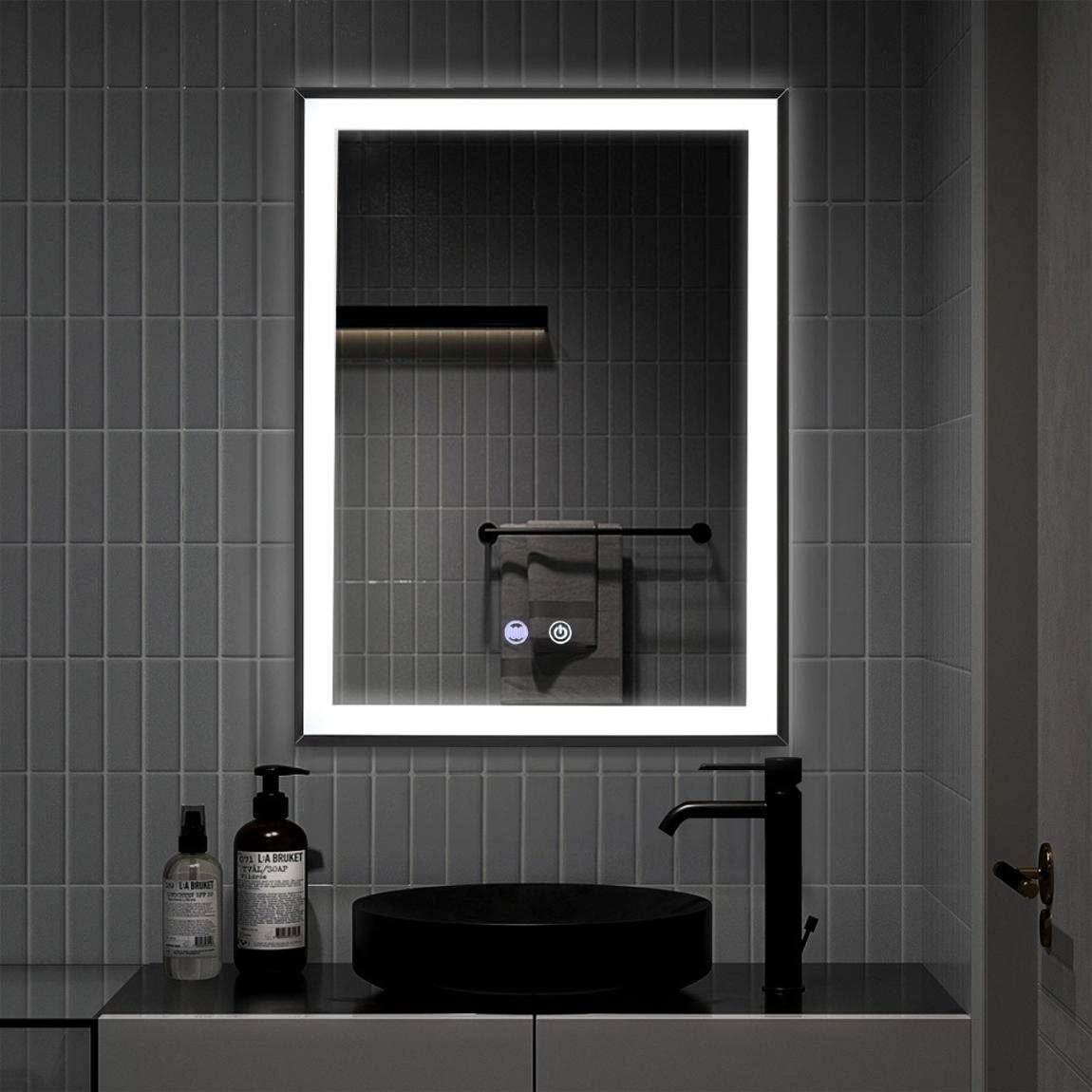 Large White Fog Free LED Bathroom Mirror Cabinet main product photo