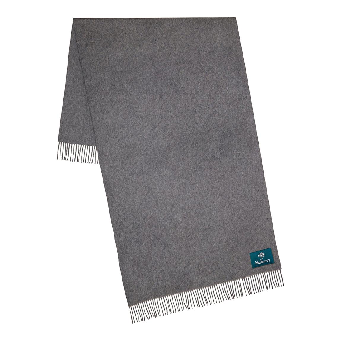 Grey Melange Solid Merino Wool Scarf main product photo