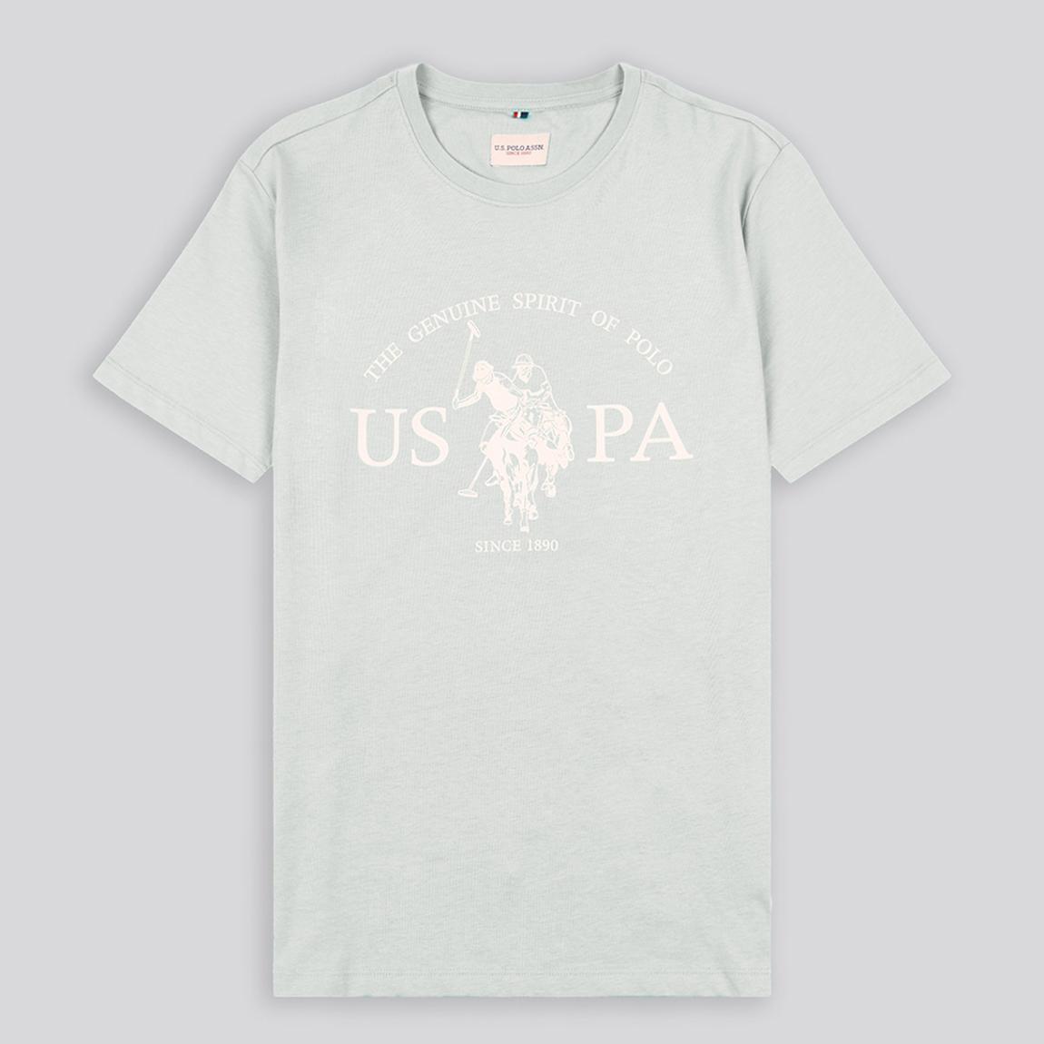 Pale Green Graphic Printed Cotton T-Shirt main product photo