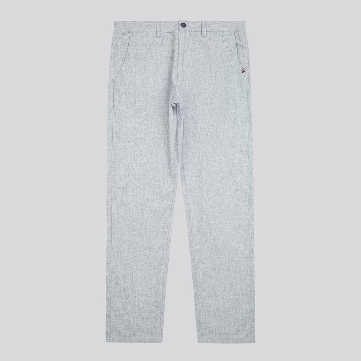 Light Blue Linen Blend Woven Chino Trousers main product photo