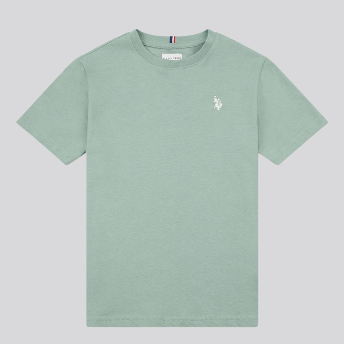 Boy's Green Embroidered Logo Cotton T-Shirt main product photo