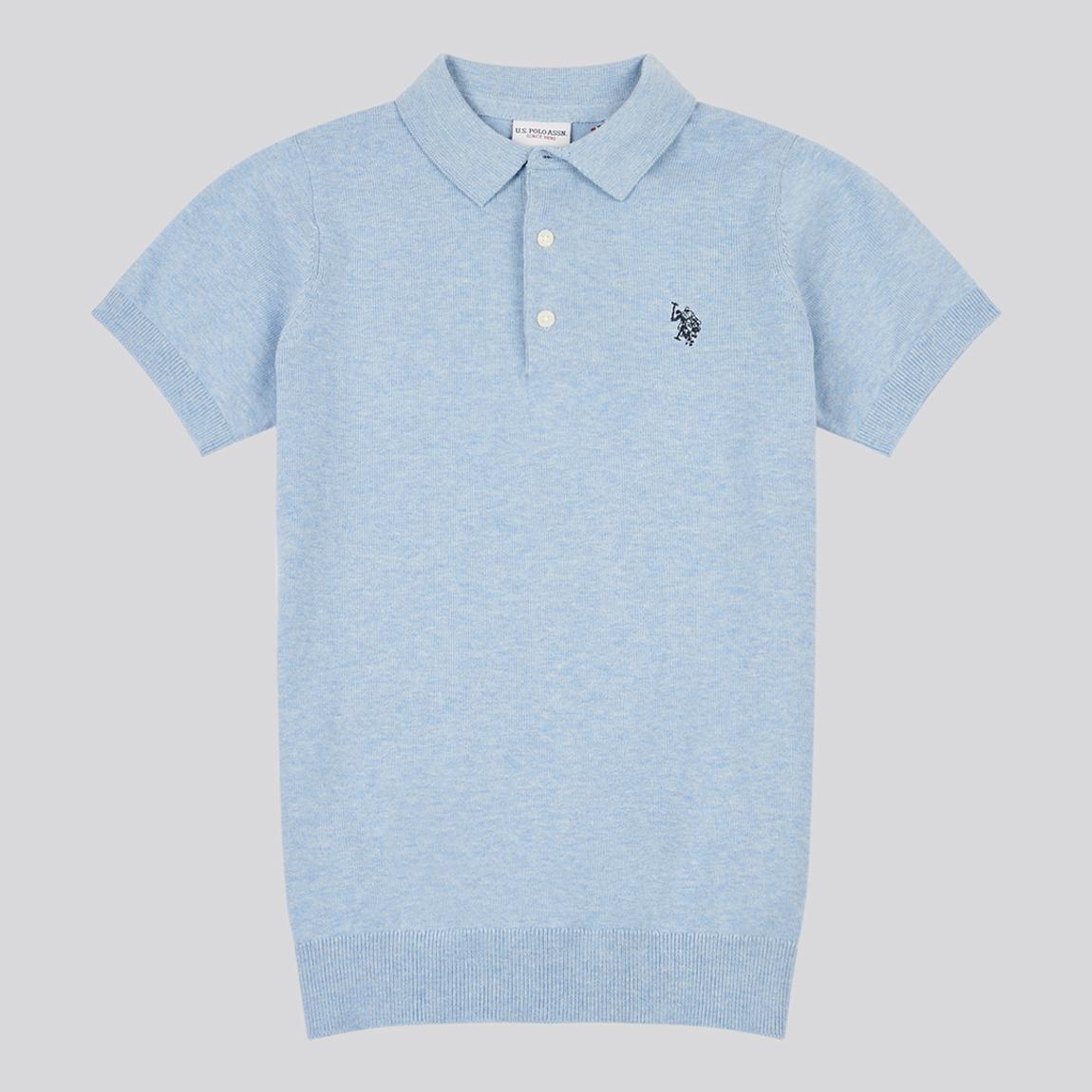 Boy's Light Blue Combed Cotton Polo Shirt main product photo