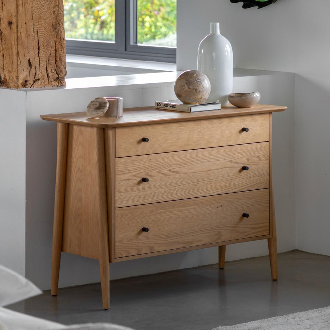 Collins 3 Drawer Chest Natural 1060x450x770mm main product photo