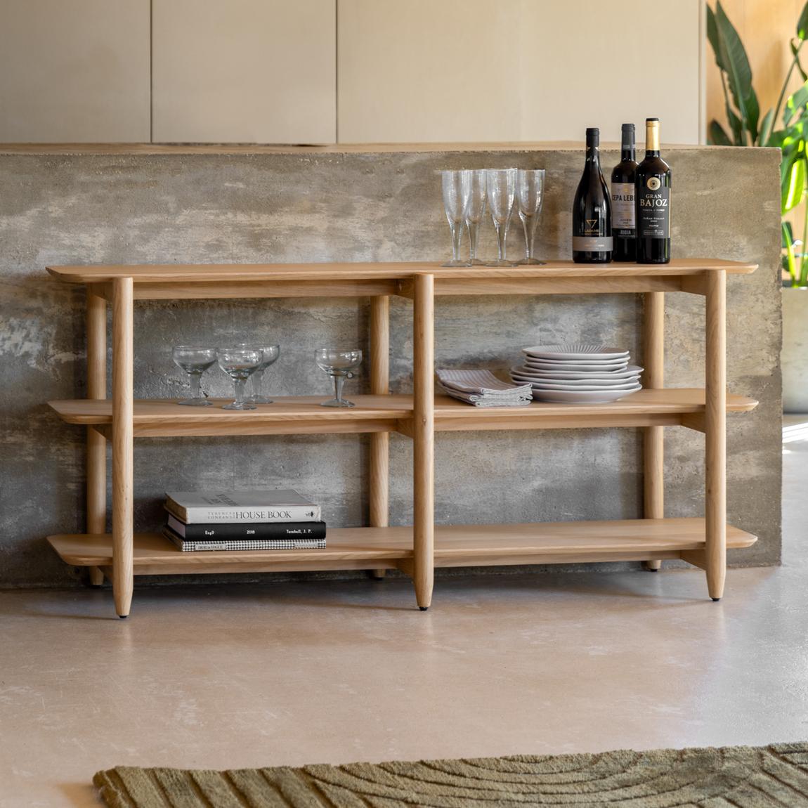 Collins Open Console Display Natural 700x380x1500mm main product photo