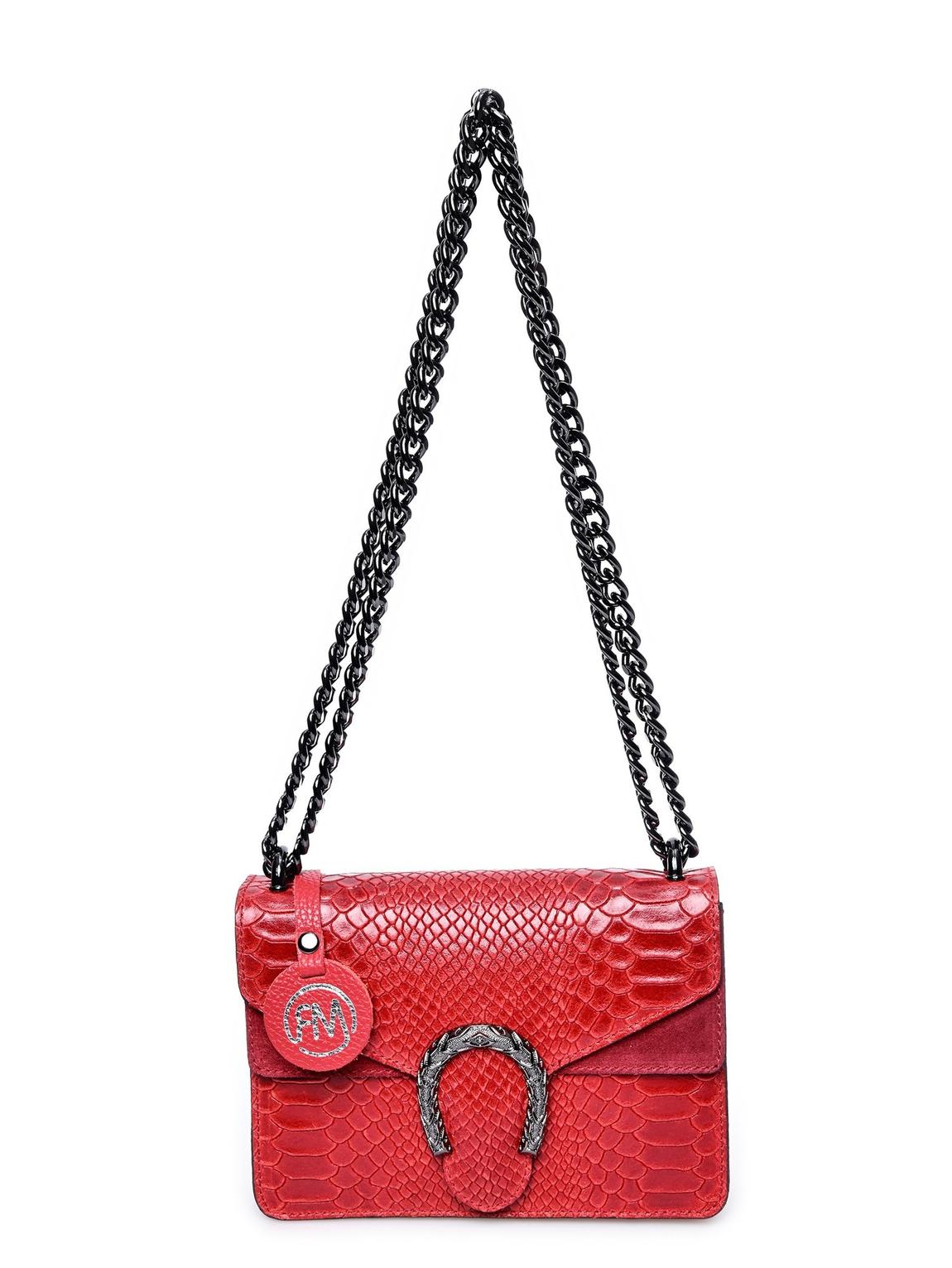 Red Leather Backpack By Roberta M main product photo