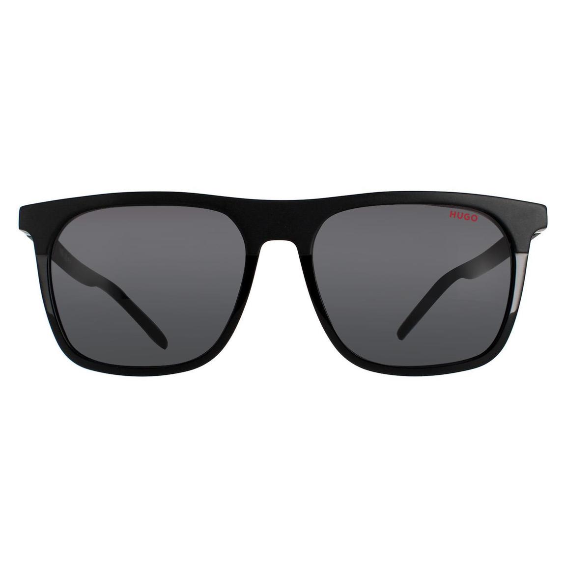 Matte Black Rectangular Flat Top Sunglasses 56mm main product photo