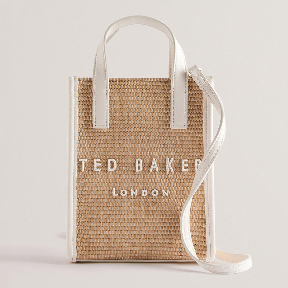 Ecru Straw Mini Icon Bag main product photo