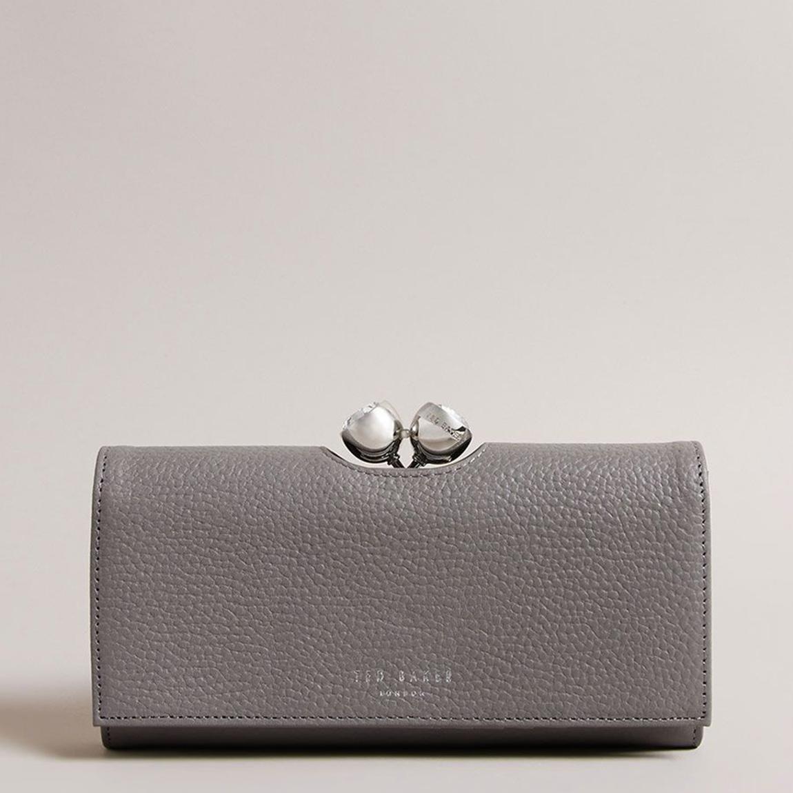 Grey Rosyela Leather Bobble Purse main product photo