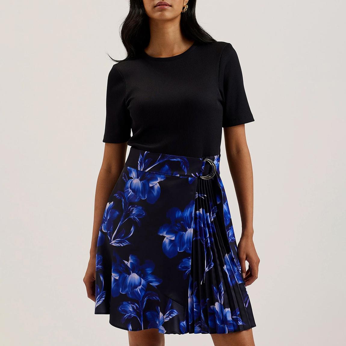 Navy Malisaa Jersey Bodice Woven Printed main product photo