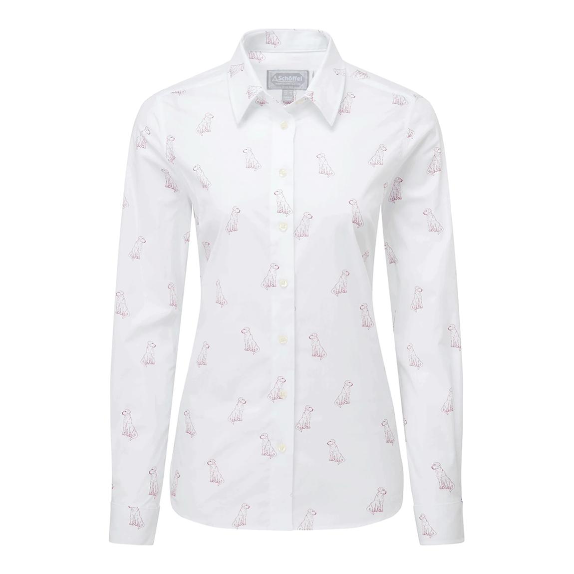 White/Red Printed Norfolk Shirt main product photo
