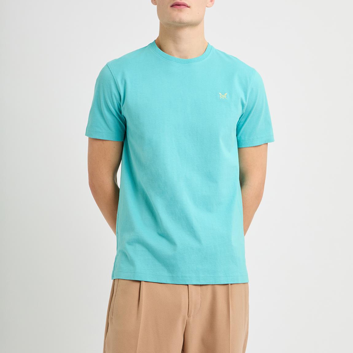 Blue Cotton Round Neck T-shirt main product photo