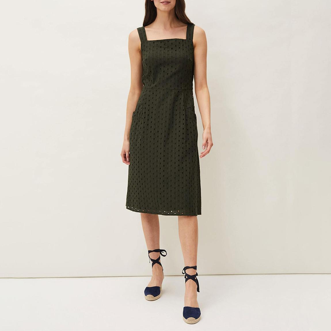 Olymea Broidery Drs Khaki main product photo