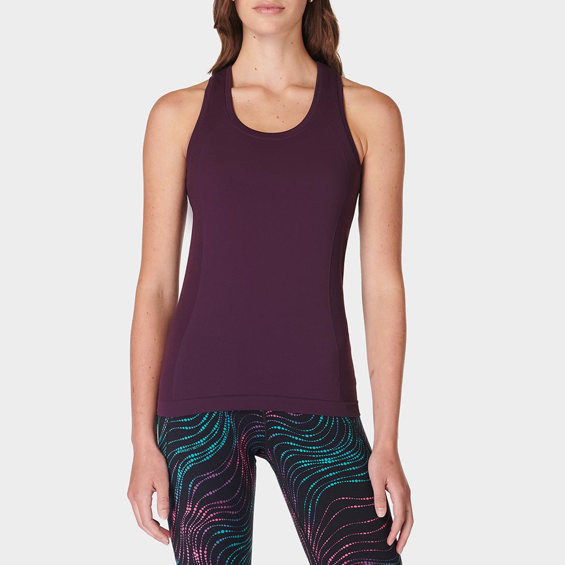 Athlete Seamless Workout Tank Top - Midnight Cherry Purple main product photo