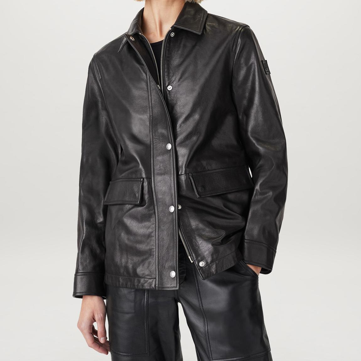 Black Caspian Leather Jacket main product photo
