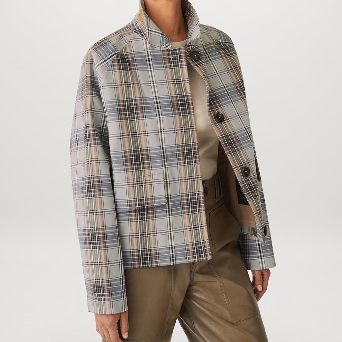 Grey Foreland Checked Jacket main product photo