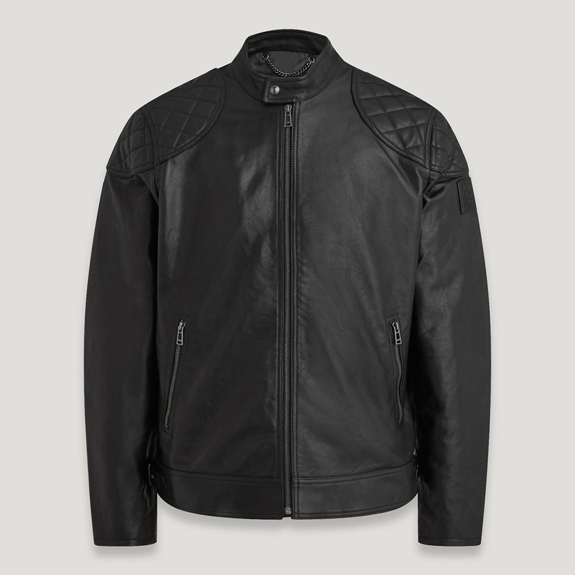 Belstaff Black Marshall Leather Jacket - BrandAlley