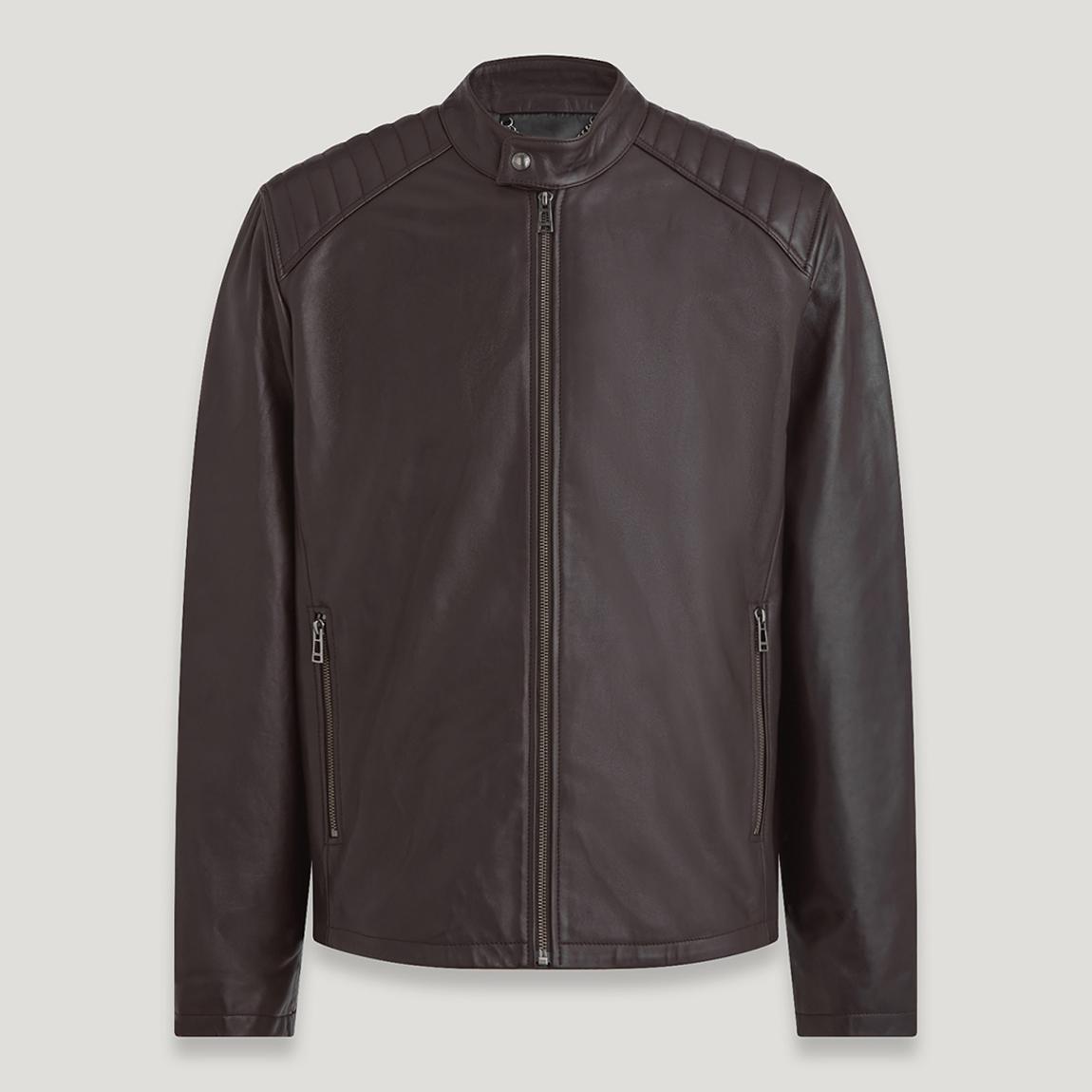 Belstaff Dark Brown Advancer Leather Jacket - BrandAlley