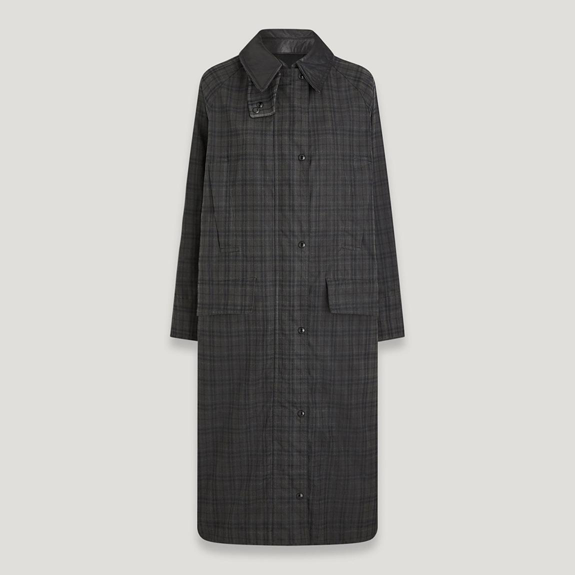 Black Aster Leather Collar Coat main product photo