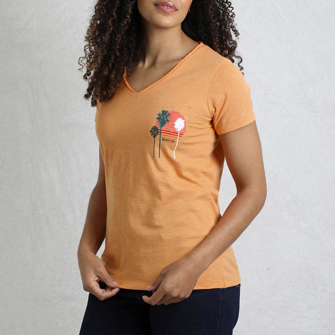 Orange Marl Slub Graphic Tee main product photo