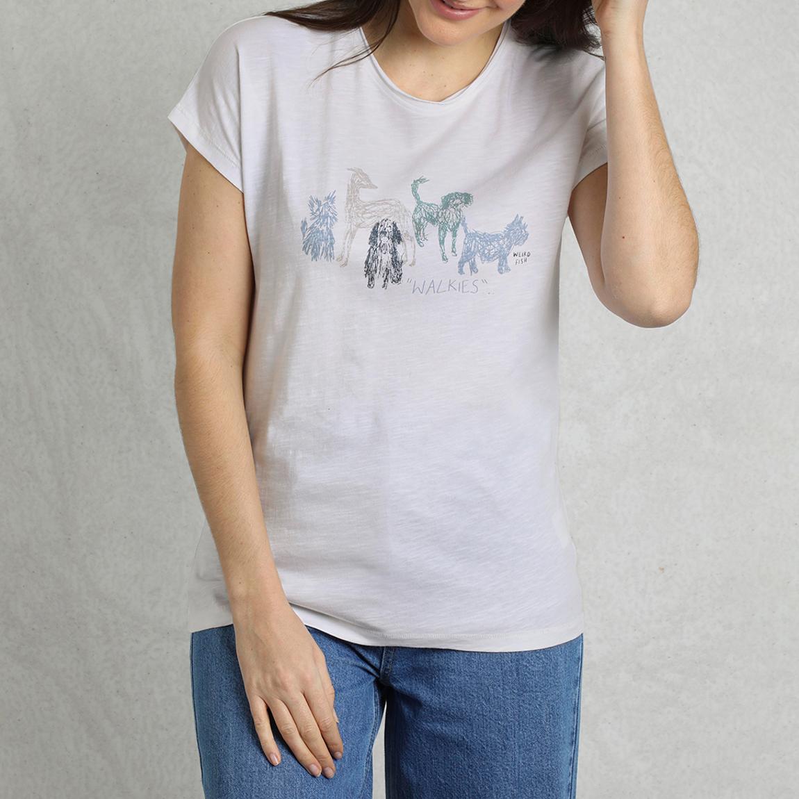 White Marl Slub Dog Graphic Tee main product photo