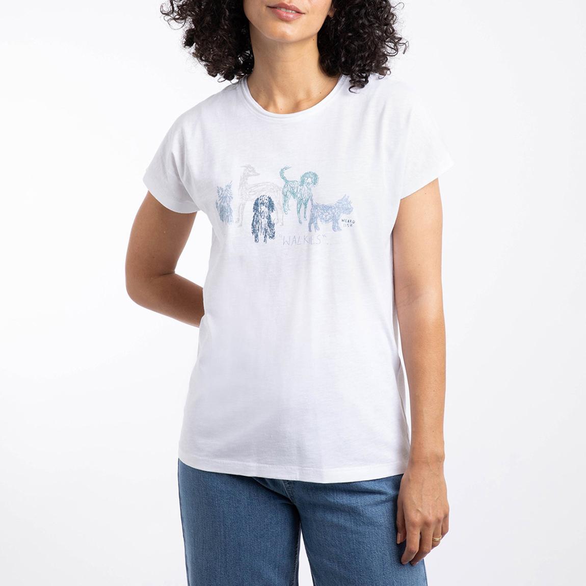 White Marl Slub Dog Graphic Tee main product photo