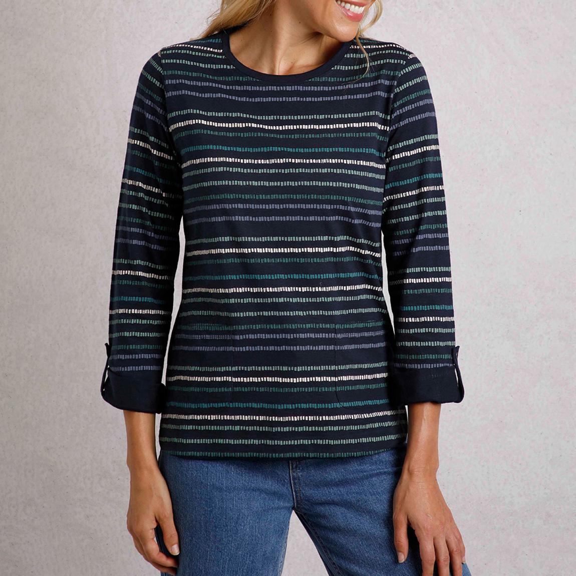 Navy Charlotte Organic Printed Jersey Tunic main product photo