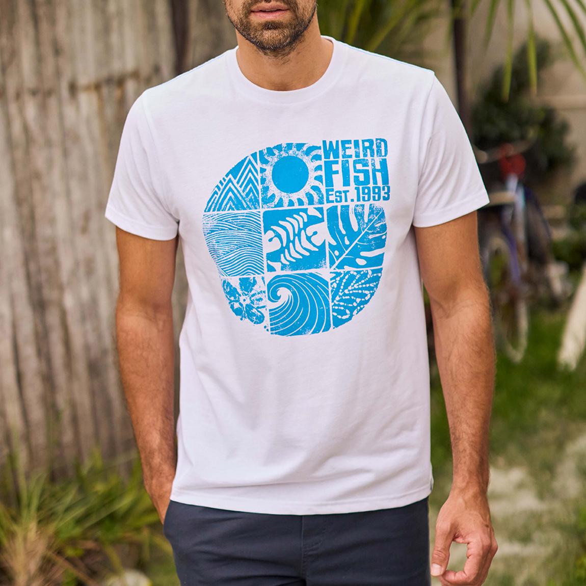 White Summer Sector Front Print Graphic T-Shirt main product photo