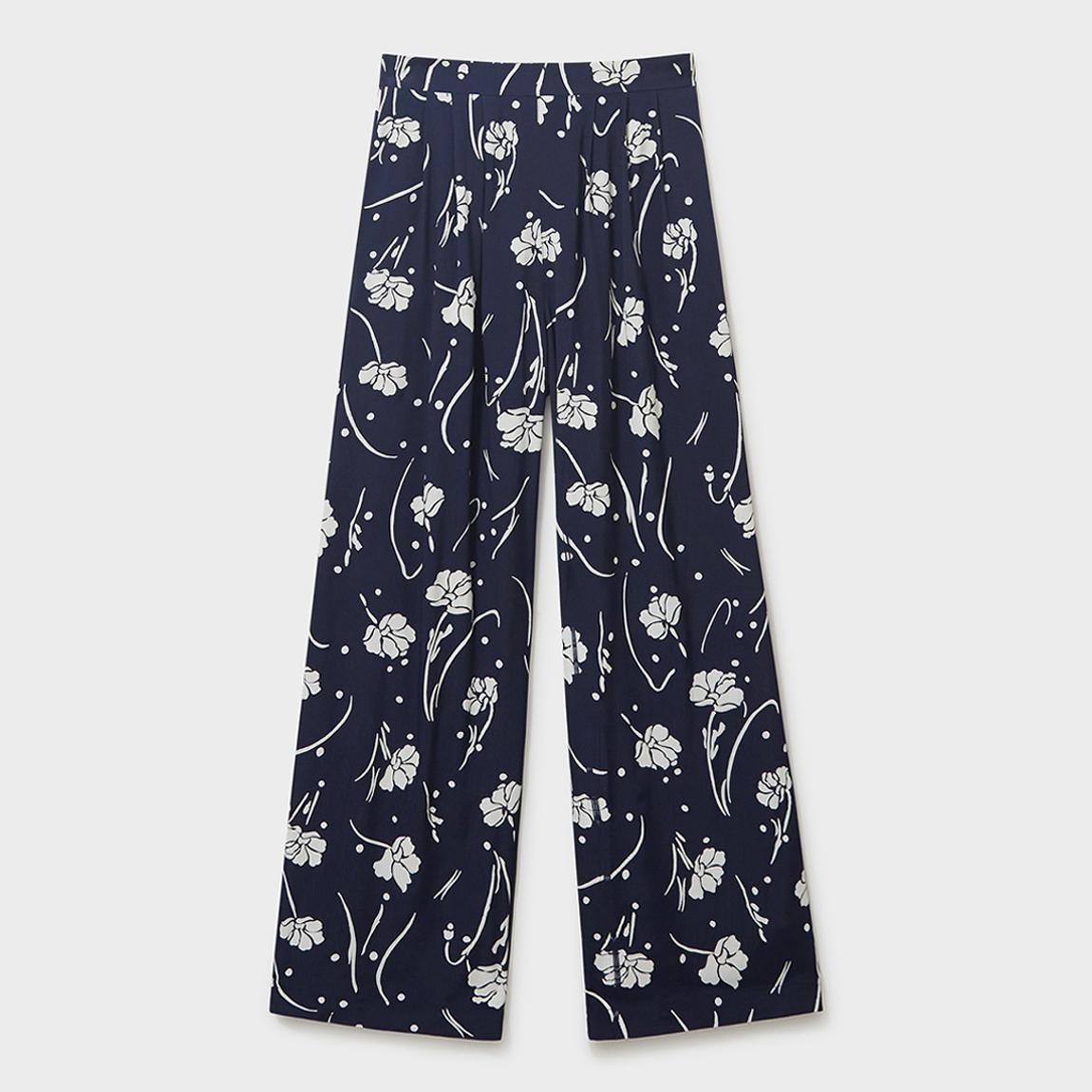 Navy Floral Dion Trouser main product photo