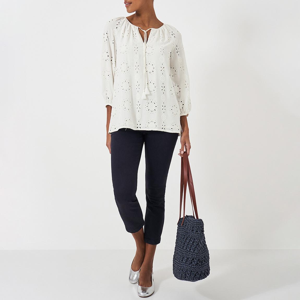 White Grace Broderie Blouse main product photo