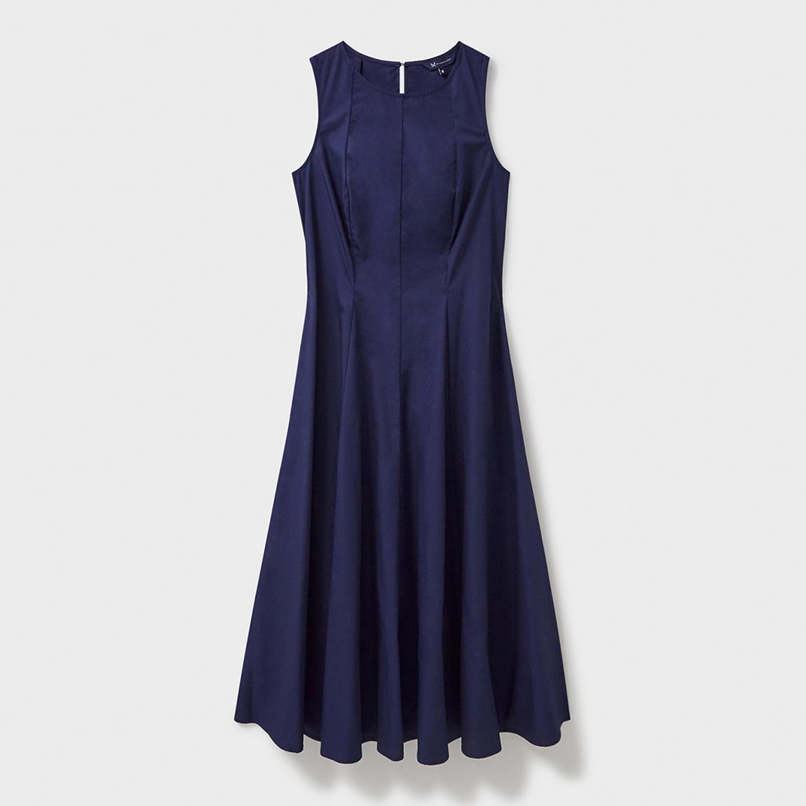 Navy Printed Fit & Flare Midi Dress main product photo