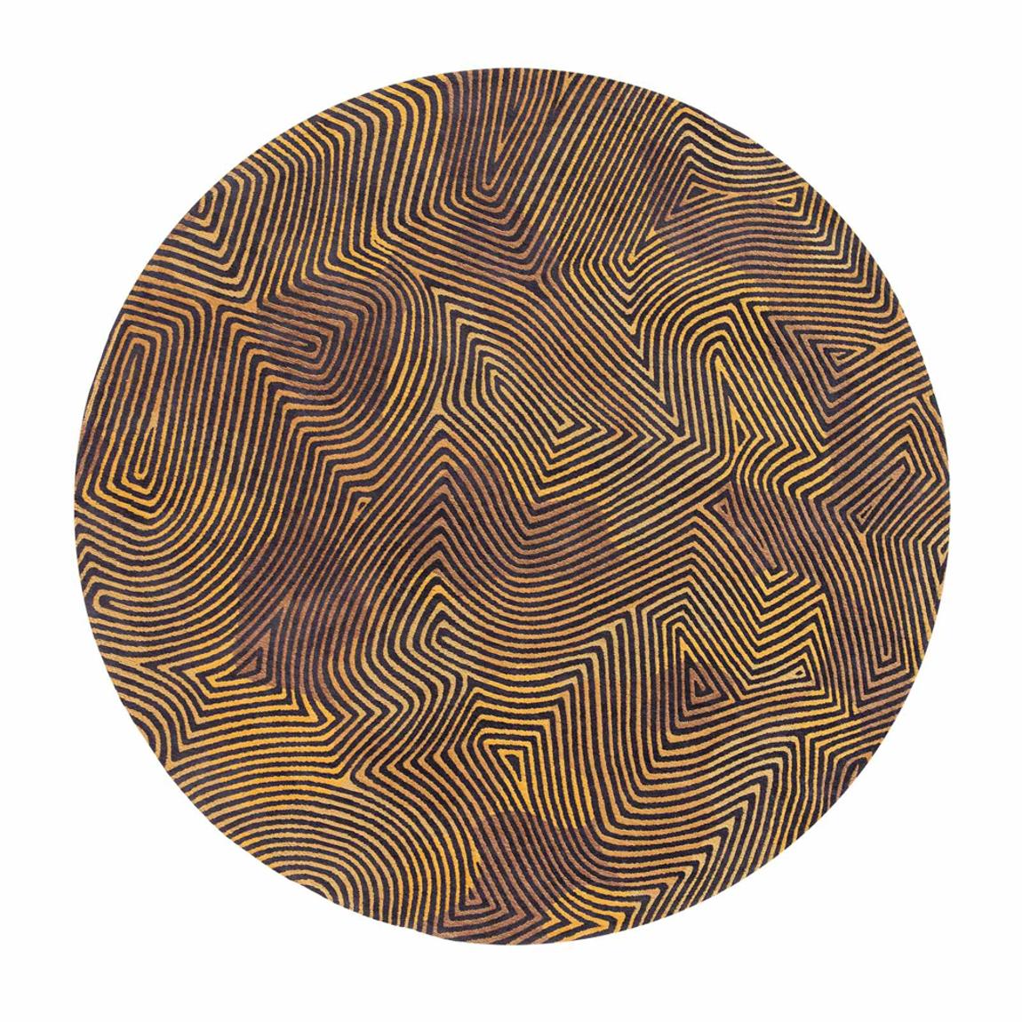 Black Gold Meditation 240 x 240 cm Rug main product photo