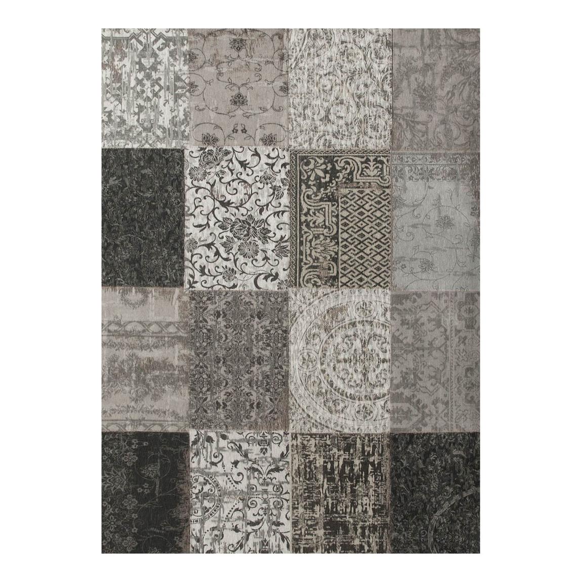Black & White Vintage Patchwork 80 x 150 cm Rug main product photo