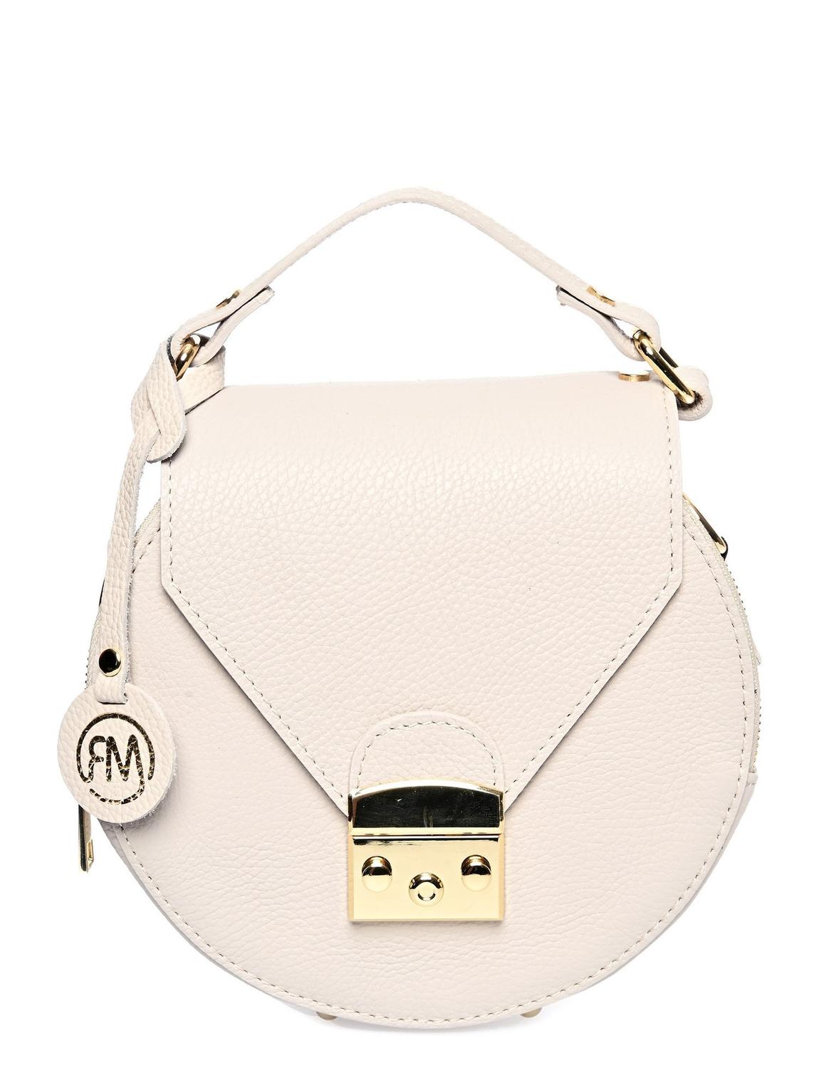 Beige Leather Top Handle Bag By Roberta M main product photo