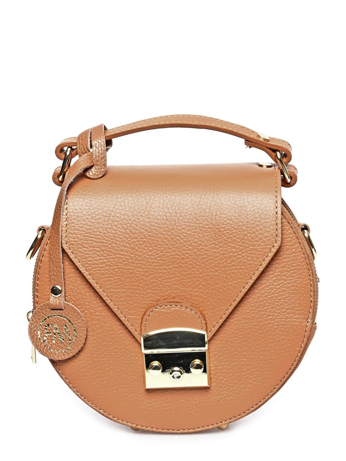 Brown Leather Top Handle Bag By Roberta M main product photo
