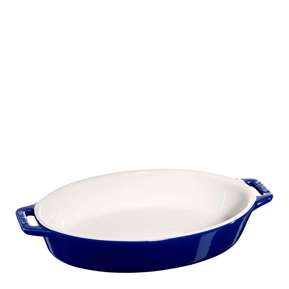Dark Blue Oval Ceramic Oven Dish, 23cm main product photo