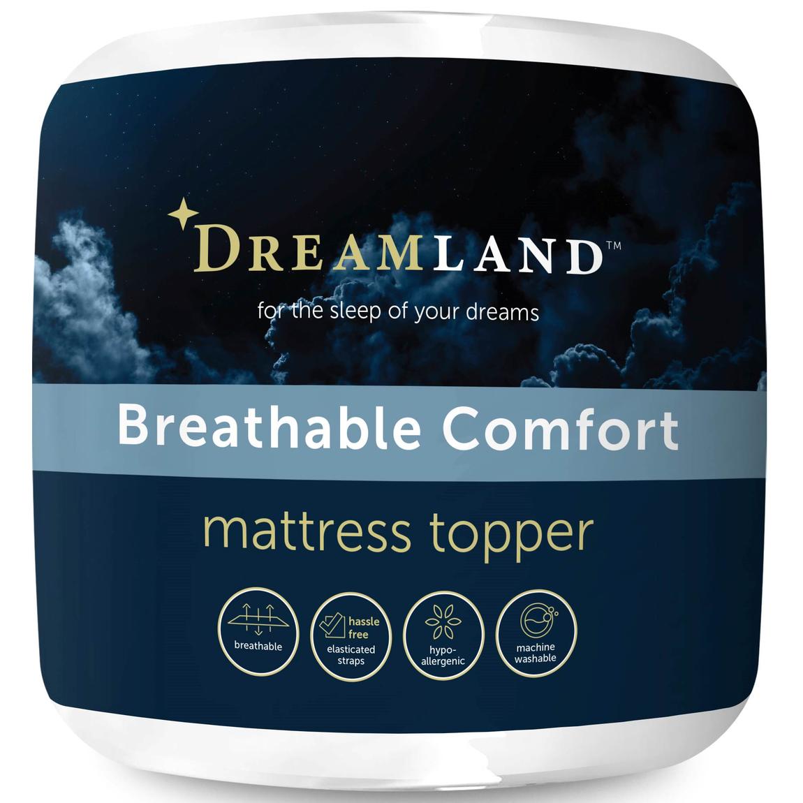 Dreamland Breathable Comfort Hypoallergenic Mattress Topper - King main product photo