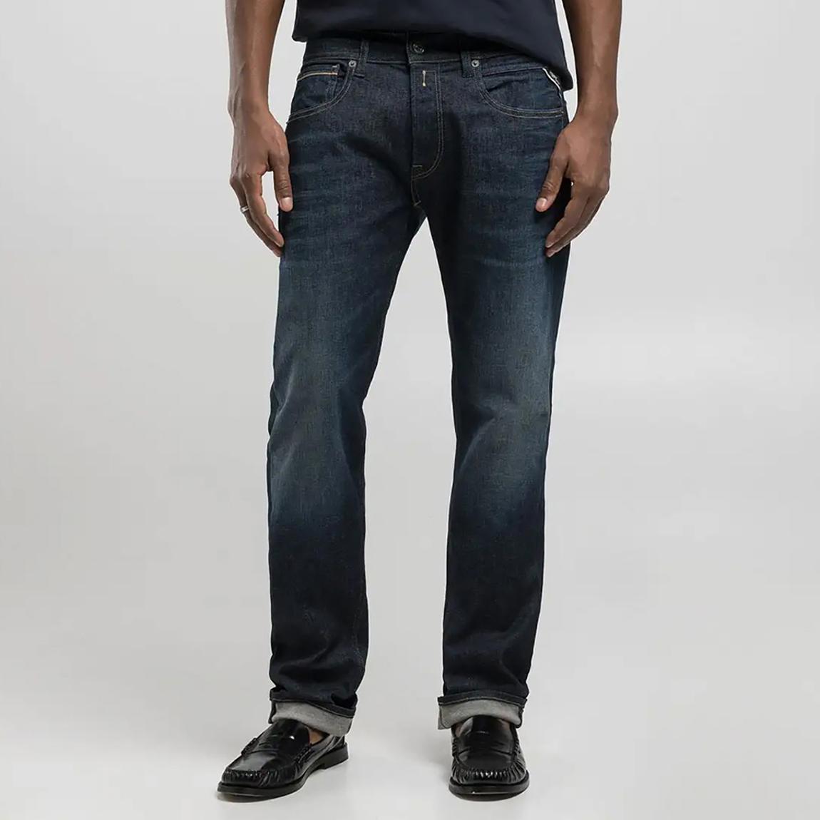 Dark Blue Grover Hyperflex Straight Jeans main product photo