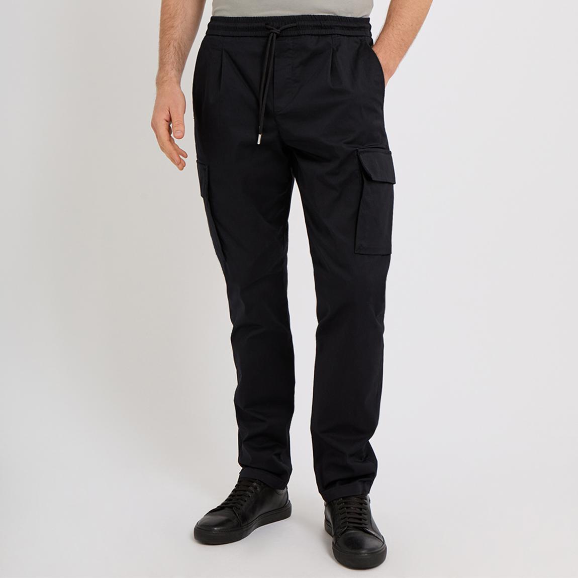 Navy Drawstring Cargo Trousres main product photo