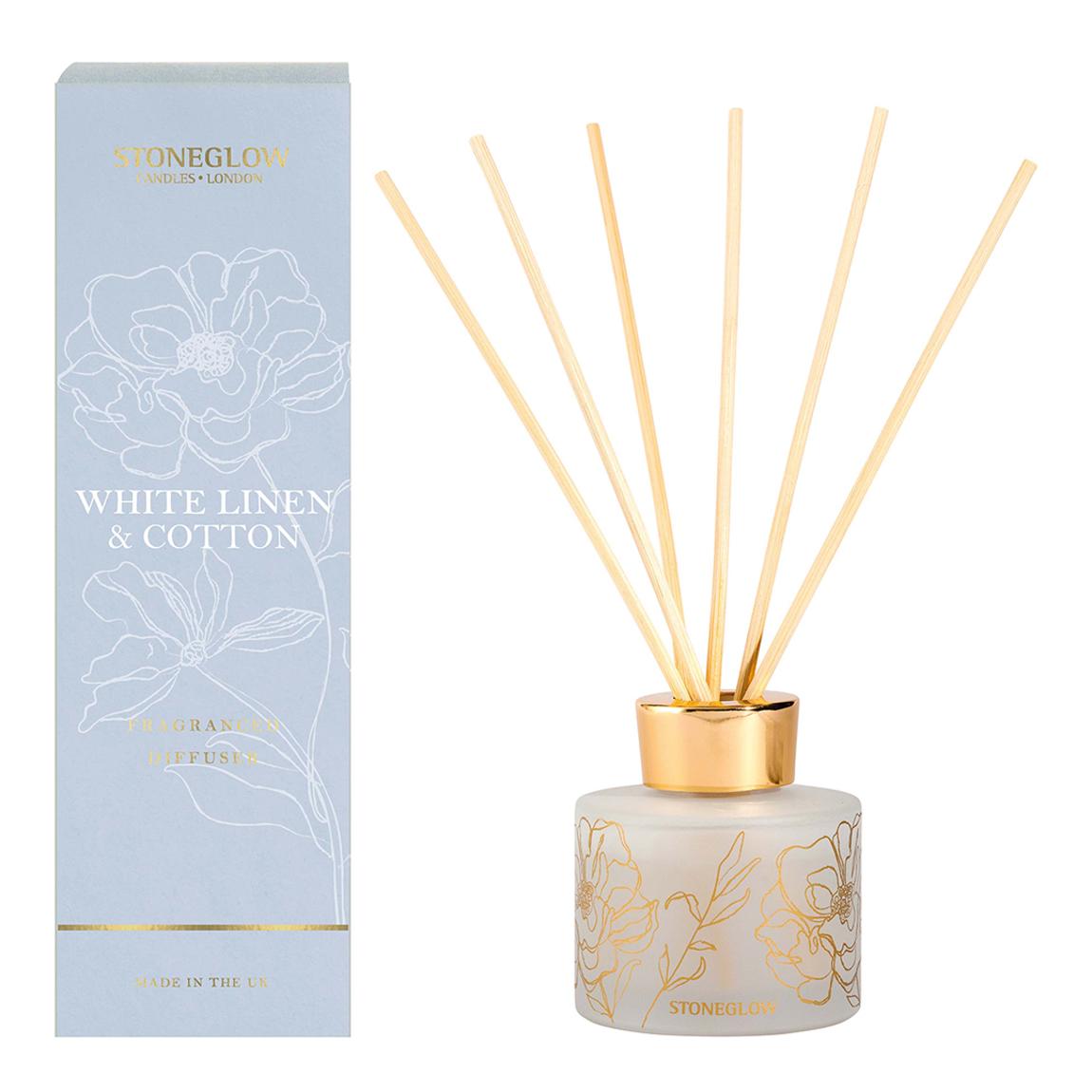 Day Flower - White Linen & Cotton - Reed Diffuser main product photo