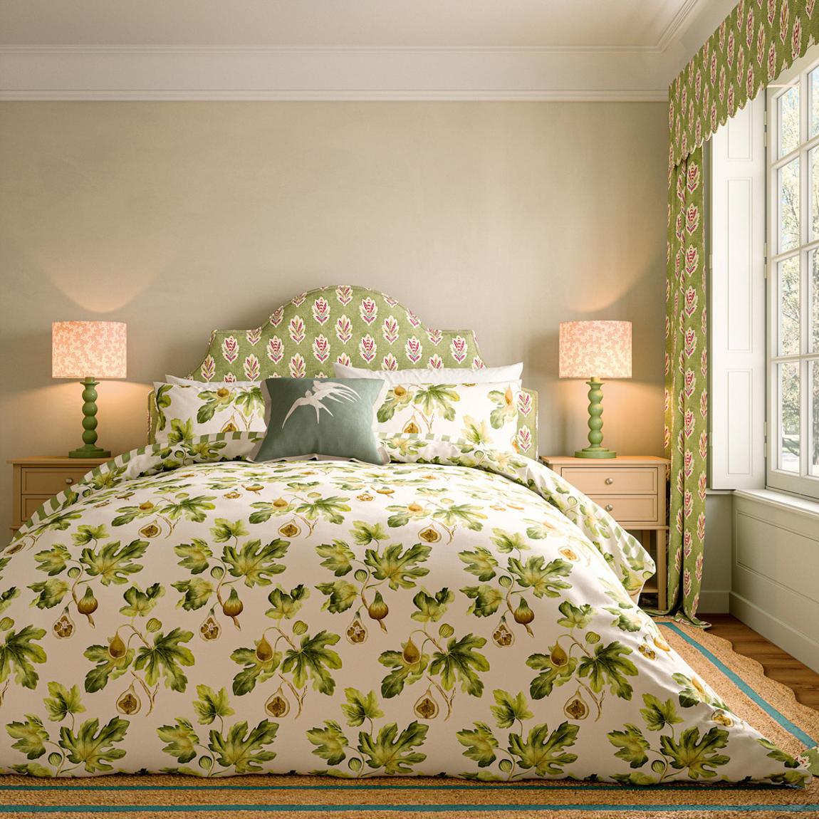 Fig Harvest, Single Duvet Cover Set, Green main product photo