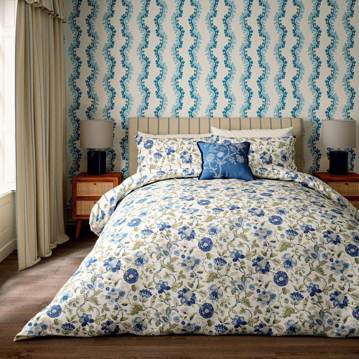 Amanpuri, Super King Duvet Covet Set, Blue main product photo