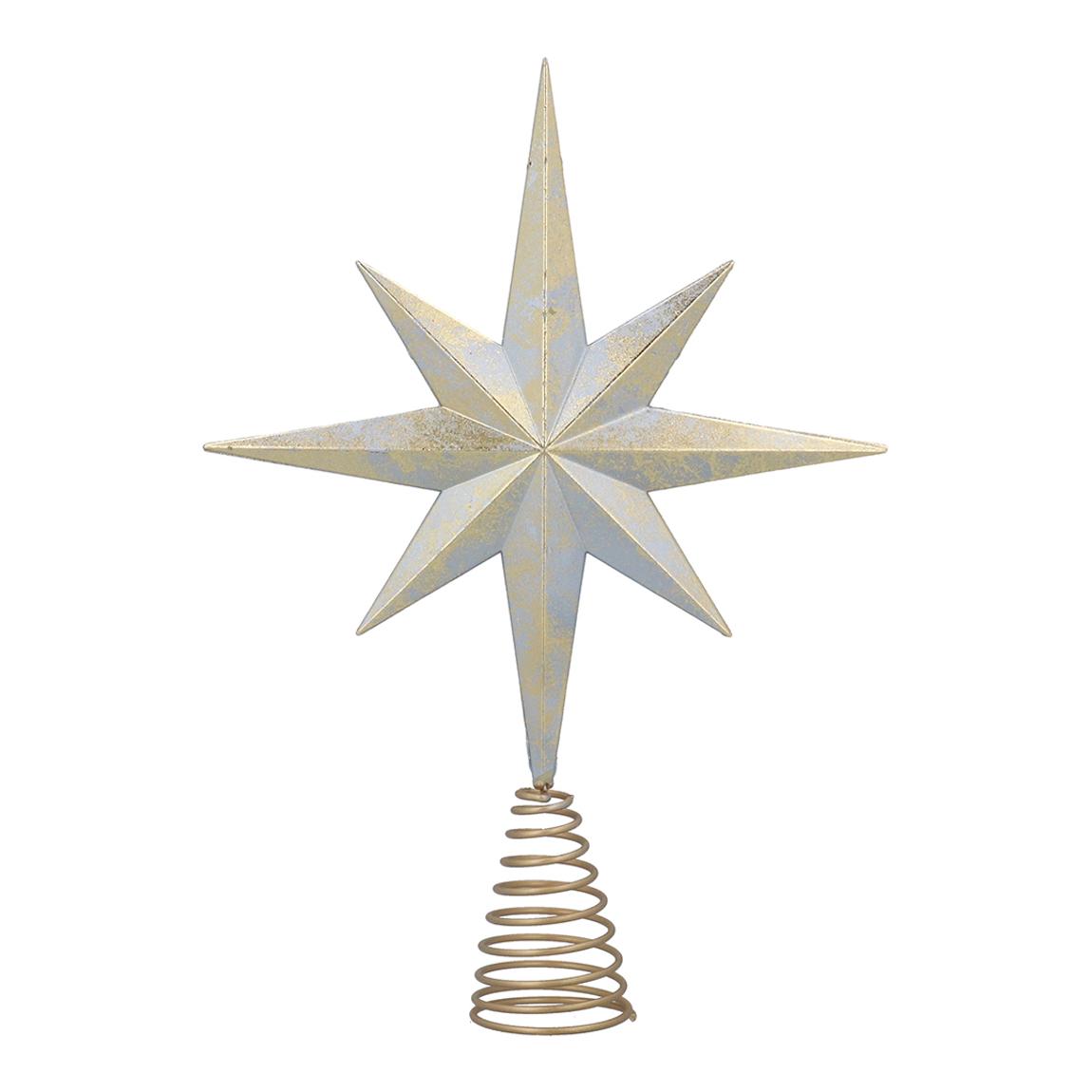 Antiqued Gold Acrylic 8-Point Tree Top Star main product photo
